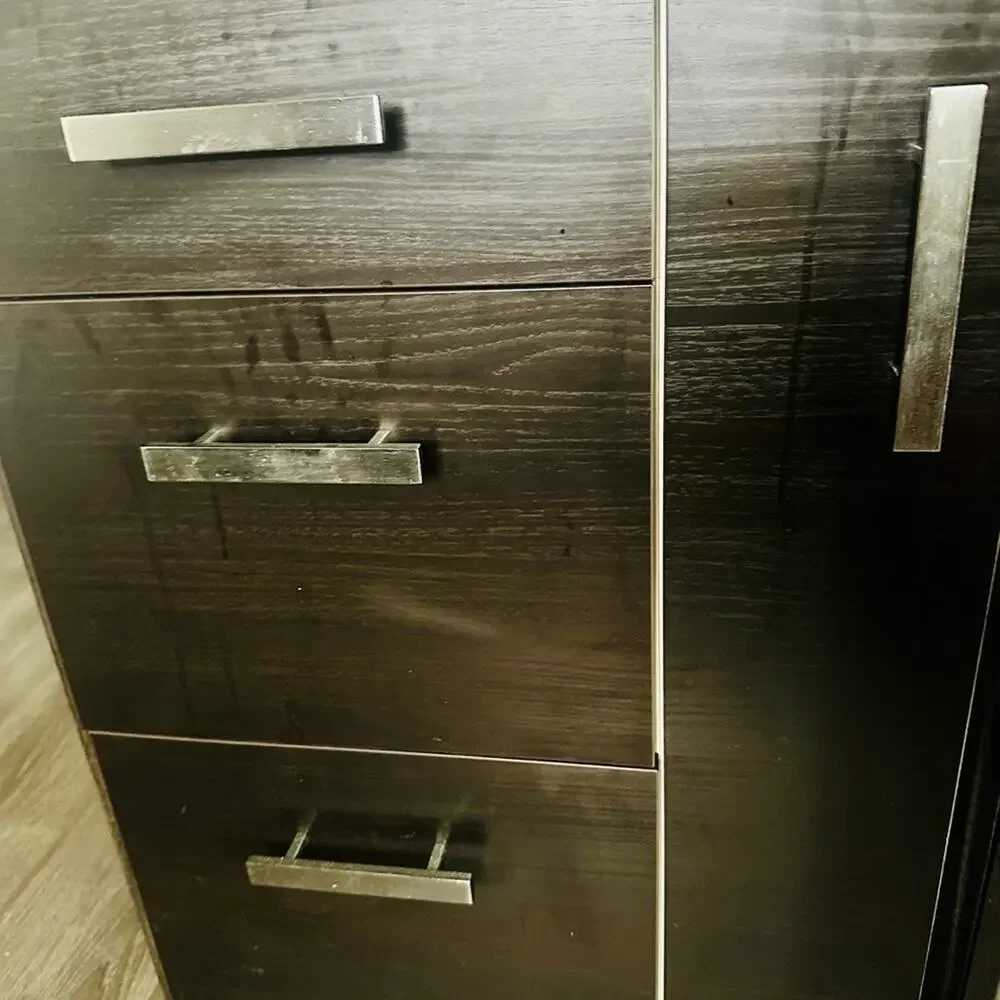 6 Brushed Silver Stainless Steel Cabinet Drawer Pulls Handles Oversize Hardware
